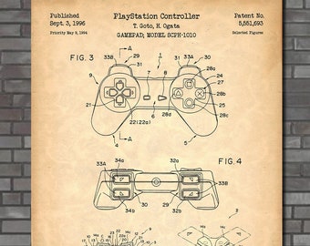 Patent Art for First PlayStation Controller 1994