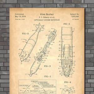 60mm Mortar Patent Print Art 2009