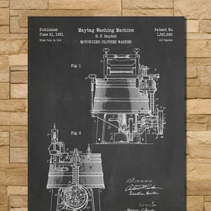 Patent Art For Maytag Washing Machine 1921