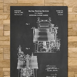 Patent Art For Maytag Washing Machine 1921