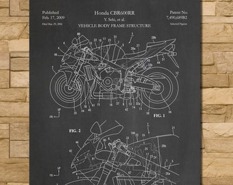 Patent Art for Honda CBR600RR Motorcycle 2006