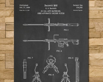 Patent Art for Barrett M82/M107 .50 Cal Sniper Rifle 1989