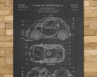 Patent Art Depicting Google Waymo Self Driving Car 2015