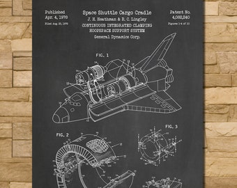 NASA Space Shuttle Patent Print Art 1978