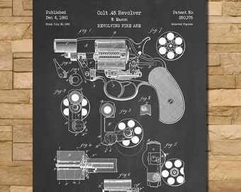 Patent Art Depicting Colt Revolver 1881