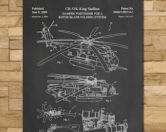 CH53 Helicopter Patent Print Art 2006