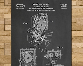 Gas Chromatograph Patent Print Art 1977