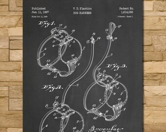 Dog Harness Patent Print Art 1927