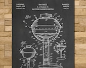Gas BBQ Grill Patent Print Art 1972