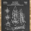Space Shuttle Discovery Diagram Poster – Vintage NASA Illustration ...