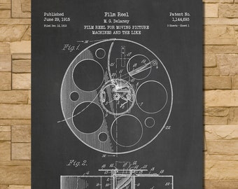 Film Reel Patent Print Art 1915