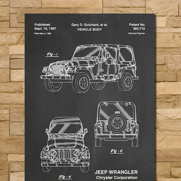 Patent Art for Jeep Wrangler 1997