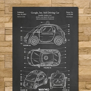 Patent Art Depicting Google Waymo Self Driving Car 2015 image 1