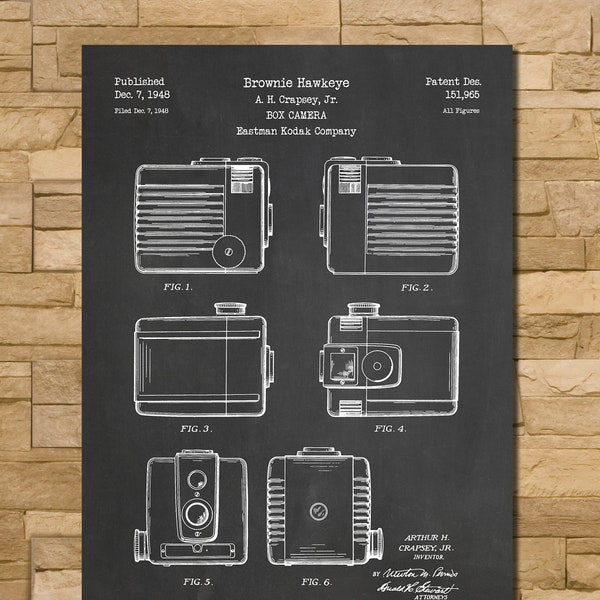 Patent Art For Kodak Box Camera  1948