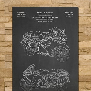 Patent Art Depicting Suzuki Hayabusa GSX1300R Motorcycle 2007