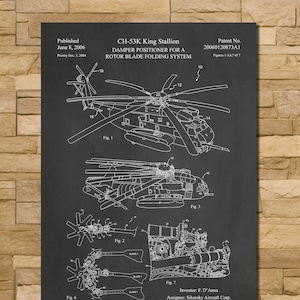 CH53 Helicopter Patent Print Art 2006