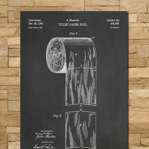 Rouleau de papier toilette Brevet Art 1891