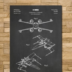 Patent Print of X-Wing 1980