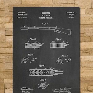 Maxim Silencer Patent Print Art 1910