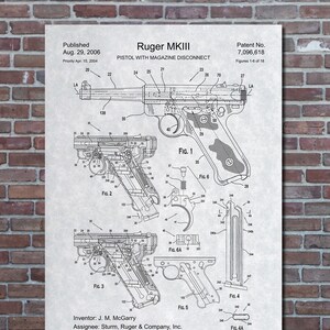 Patent Art for Ruger MKIII Target Pistol 2006 Moonlight