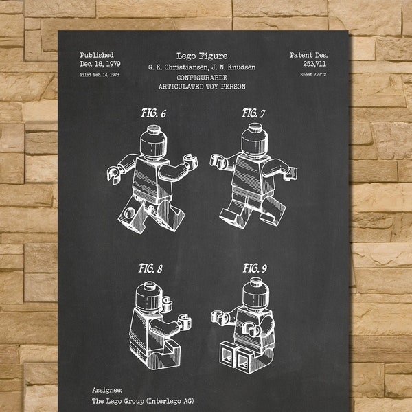 Toy Person Patent Print Art 1979 B