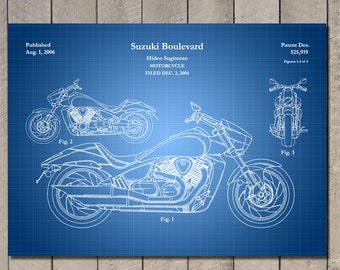 Patent Art Depicting Suzuki Boulevard Motorcycle 2006