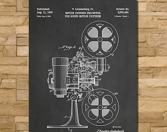 Film Projector Patent Print Art 1936