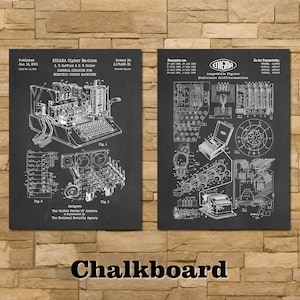 Cryptography Patent Print Art Set of 2