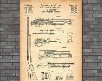 Patent Art for Remington 1100 Shotgun 1965