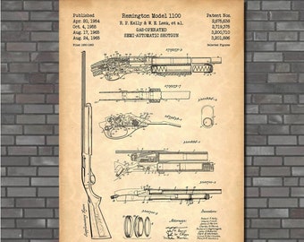 Arte de patente para la escopeta Remington 1100 1965