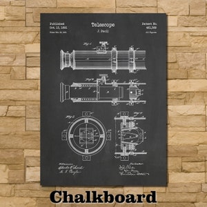 Telescope Patent Print Art 1891