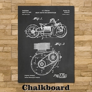 Patent Art for Indian Motorcycle 1943