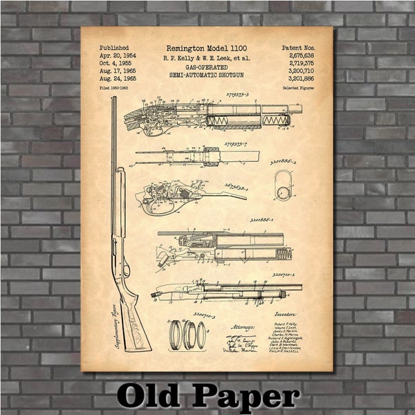 Patent Art for Remington 1100 Shotgun 1965