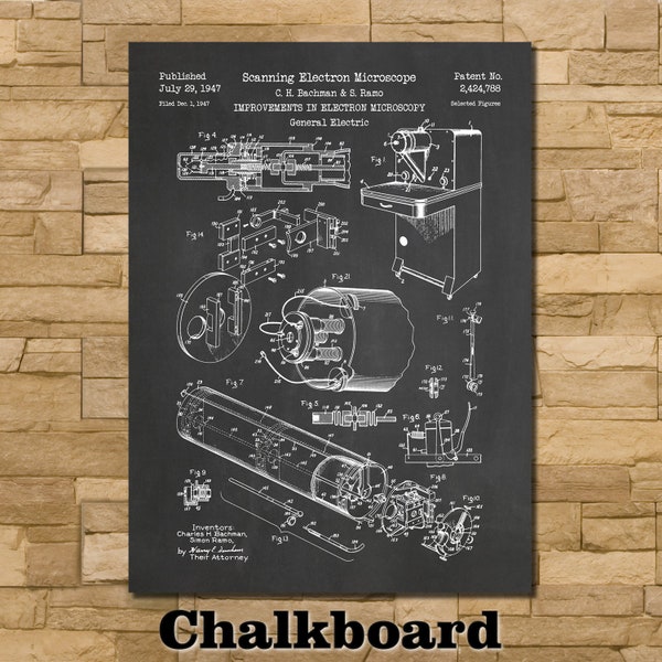 Electron Microscope Patent Print Art 1947