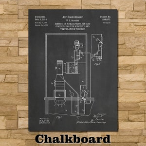 First Air Conditioner Patent Print Art 1914