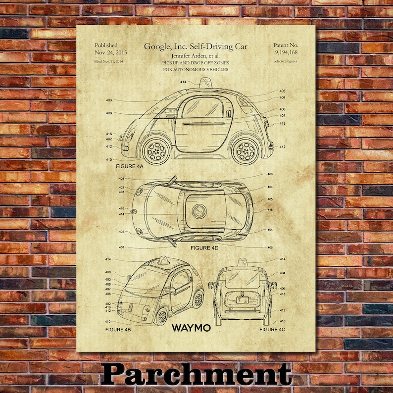 Patent Art Depicting Google Waymo Self Driving Car 2015 image 4