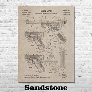 Patent Art for Ruger MKIII Target Pistol 2006 Sandstone