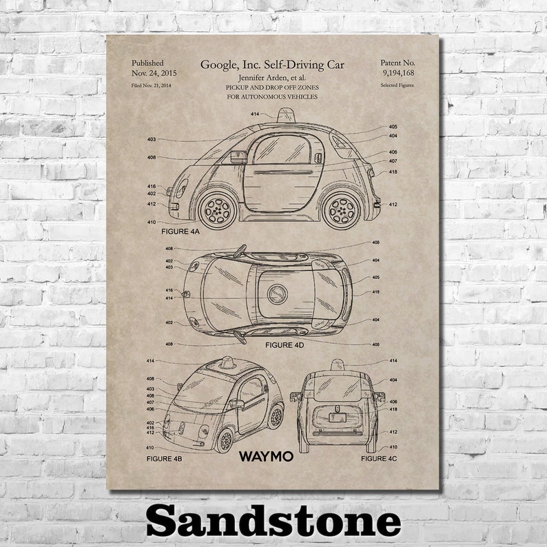 Patent Art Depicting Google Waymo Self Driving Car 2015 image 9