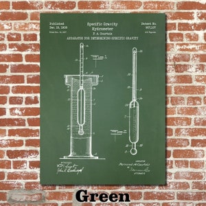 Hydro Meter Invention Specific Gravity Hydrometer Patent Print Art 1908 - Etsy