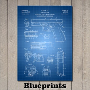 Patent for Glock 17/19 Art Print 1985 Blueprints