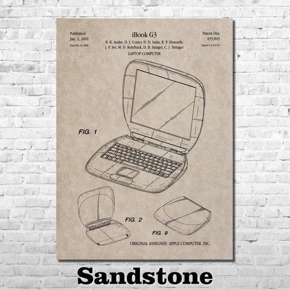 Patent Art Depicting Apple Computer Ibook 2001 - Etsy