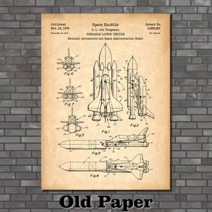 NASA Space Shuttle Patent Print Art 1975 image 2