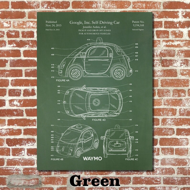 Patent Art Depicting Google Waymo Self Driving Car 2015 image 8