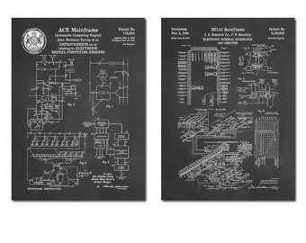 First Computers Patent Print Art Set of 2