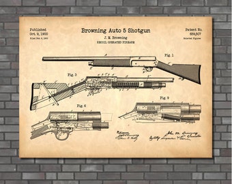 Patent Art for Auto 5 Shotgun 1900