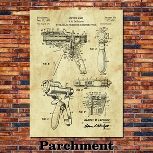 Rivet Gun Patent Print Art 1973 - Etsy
