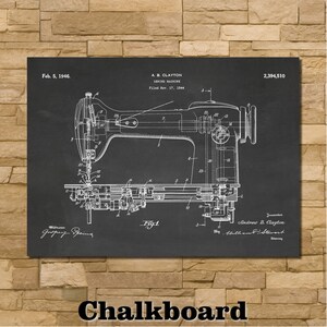 Patent Art Depicting Singer Sewing Machine 1946