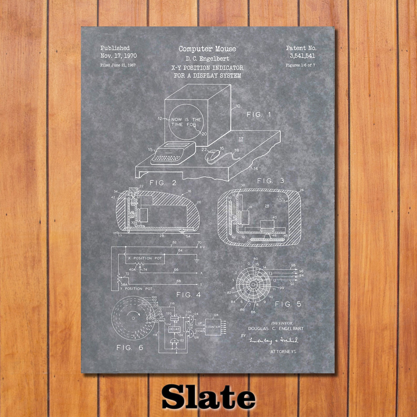 First Computer Mouse Patent Print Art 1970 - Etsy