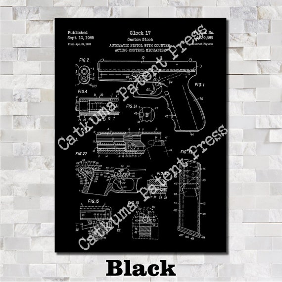 Patent for Glock 17/19 Art Print 1985 - Etsy