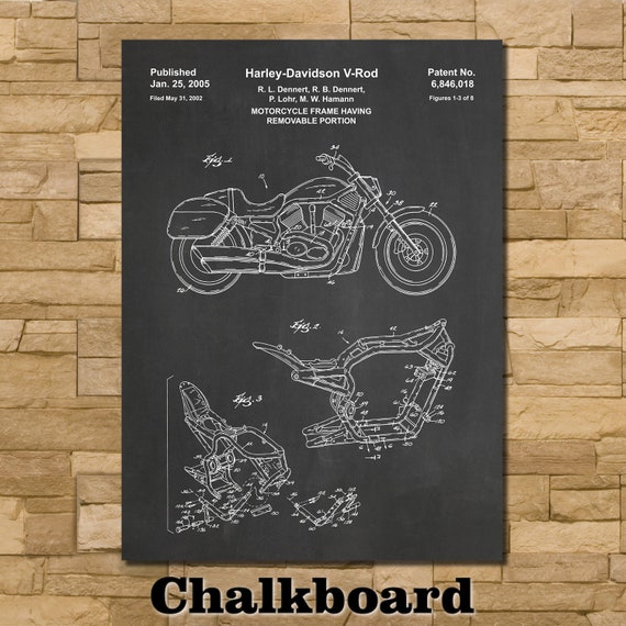 Patent Art for HARLEY-DAVIDSON V-rod 2005 - Etsy
